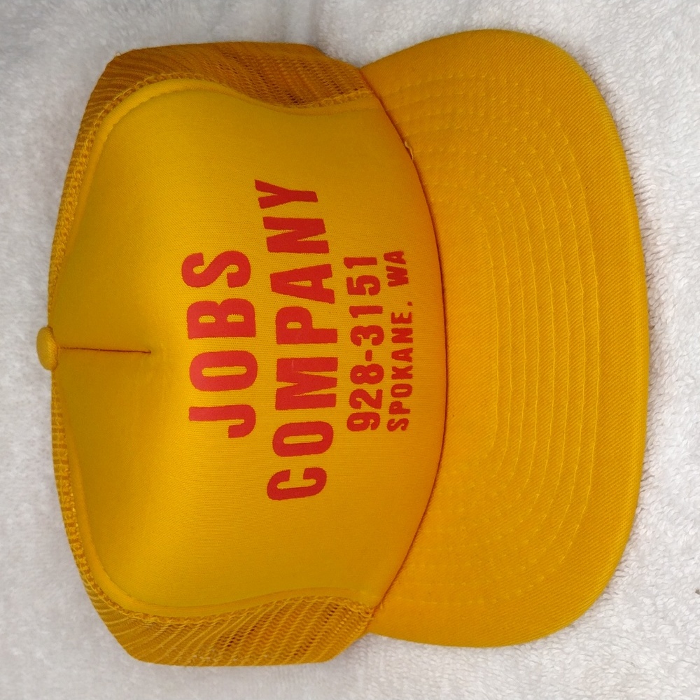 Vintage truckers hat:  JOBS COMPANY SPOKANE, WA